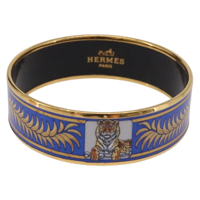 HERMES Cloisonne Emilel GM Bracelet metal Gold Tone Auth 186179M - 0