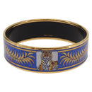 HERMES Cloisonne Emilel GM Bracelet metal Gold Tone Auth 186179M-3