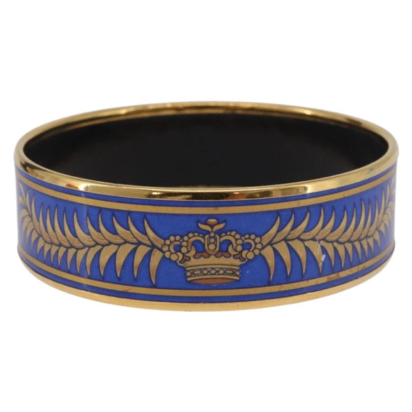 HERMES Cloisonne Emilel GM Bracelet metal Gold Tone Auth 186179M