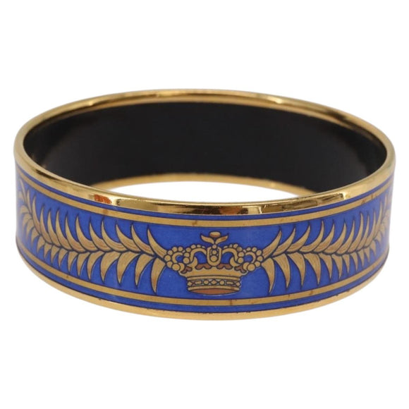HERMES Cloisonne Emilel GM Bracelet metal Gold Tone Auth 186179M