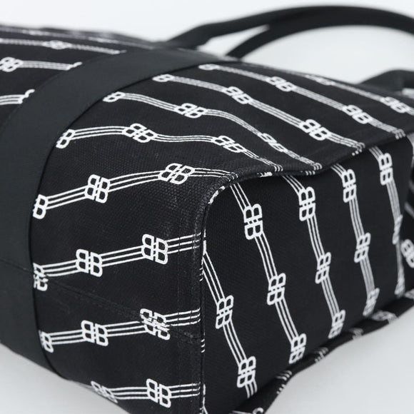 BALENCIAGA Trade Tote Bag Canvas Black Silver 621826 Auth 186183M