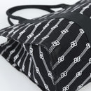 BALENCIAGA Trade Tote Bag Canvas Black Silver 621826 Auth 186183M-11