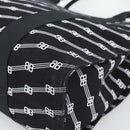 BALENCIAGA Trade Tote Bag Canvas Black Silver 621826 Auth 186183M-12