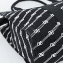 BALENCIAGA Trade Tote Bag Canvas Black Silver 621826 Auth 186183M-13