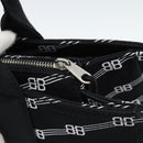 BALENCIAGA Trade Tote Bag Canvas Black Silver 621826 Auth 186183M-14
