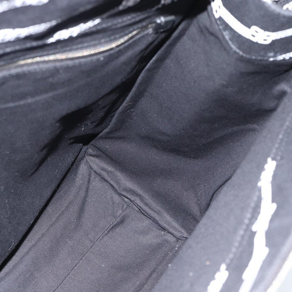 BALENCIAGA Trade Tote Bag Canvas Black Silver 621826 Auth 186183M