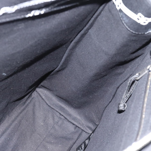 BALENCIAGA Trade Tote Bag Canvas Black Silver 621826 Auth 186183M