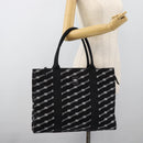 BALENCIAGA Trade Tote Bag Canvas Black Silver 621826 Auth 186183M-23