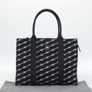 BALENCIAGA Trade Tote Bag Canvas Black Silver 621826 Auth 186183M-24