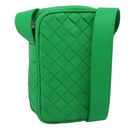 BOTTEGA VENETA INTRECCIATO Shoulder Bag Leather Green Silver Auth 186185M-1