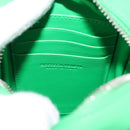 BOTTEGA VENETA INTRECCIATO Shoulder Bag Leather Green Silver Auth 186185M-17