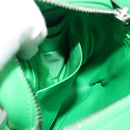 BOTTEGA VENETA INTRECCIATO Shoulder Bag Leather Green Silver Auth 186185M-20