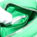 BOTTEGA VENETA INTRECCIATO Shoulder Bag Leather Green Silver Auth 186185M-12