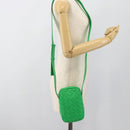 BOTTEGA VENETA INTRECCIATO Shoulder Bag Leather Green Silver Auth 186185M-21