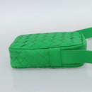 BOTTEGA VENETA INTRECCIATO Shoulder Bag Leather Green Silver Auth 186185M-4