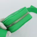 BOTTEGA VENETA INTRECCIATO Shoulder Bag Leather Green Silver Auth 186185M-6