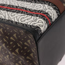 BURBERRY Tote Bag PVC Leather Brown Gold Auth 186186M-15