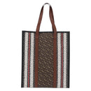 BURBERRY Tote Bag PVC Leather Brown Gold Auth 186186M-2