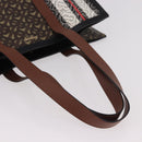 BURBERRY Tote Bag PVC Leather Brown Gold Auth 186186M-7