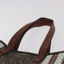 BURBERRY Tote Bag PVC Leather Brown Gold Auth 186186M-8