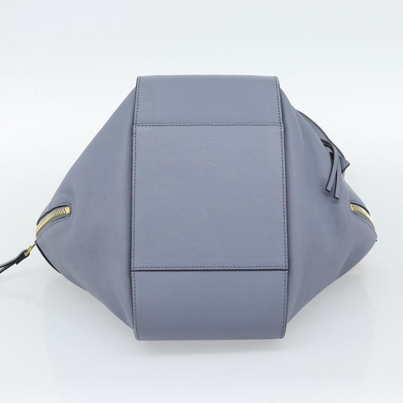 LOEWE Hammock Small Hand Bag Leather 2way Light Blue Gold Auth 186188SM