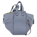 LOEWE Hammock Small Hand Bag Leather 2way Light Blue Gold Auth 186188SM-13