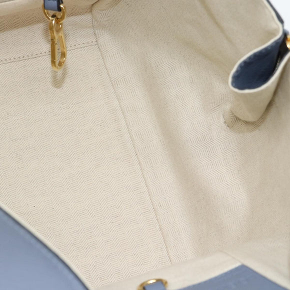 LOEWE Hammock Small Hand Bag Leather 2way Light Blue Gold Auth 186188SM