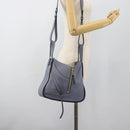 LOEWE Hammock Small Hand Bag Leather 2way Light Blue Gold Auth 186188SM-27