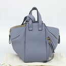 LOEWE Hammock Small Hand Bag Leather 2way Light Blue Gold Auth 186188SM-12