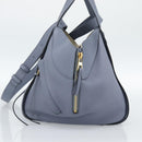 LOEWE Hammock Small Hand Bag Leather 2way Light Blue Gold Auth 186188SM-4