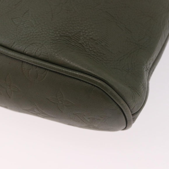 LOUIS VUITTON Monogram Shadow Chalk Sling Bag Green M44634 LV Auth 186190M