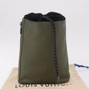 LOUIS VUITTON Monogram Shadow Chalk Sling Bag Green M44634 LV Auth 186190M-12