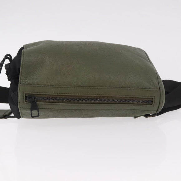 LOUIS VUITTON Monogram Shadow Chalk Sling Bag Green M44634 LV Auth 186190M
