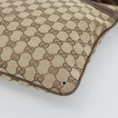 GUCCI GG Canvas Shoulder Bag Beige Silver 90477 Auth 186195A-9