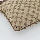 GUCCI GG Canvas Shoulder Bag Beige Silver 90477 Auth 186195A-14