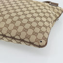 GUCCI GG Canvas Shoulder Bag Beige Silver 90477 Auth 186195A-15