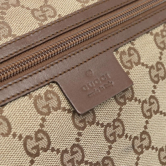 GUCCI GG Canvas Shoulder Bag Beige Silver 90477 Auth 186195A