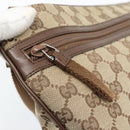 GUCCI GG Canvas Shoulder Bag Beige Silver 90477 Auth 186195A-10