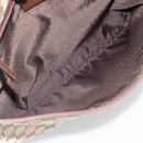 GUCCI GG Canvas Shoulder Bag Beige Silver 90477 Auth 186195A-11