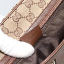 GUCCI GG Canvas Shoulder Bag Beige Silver 90477 Auth 186195A-12