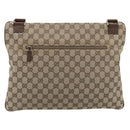 GUCCI GG Canvas Shoulder Bag Beige Silver 90477 Auth 186195A-2
