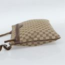 GUCCI GG Canvas Shoulder Bag Beige Silver 90477 Auth 186195A-3