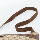 GUCCI GG Canvas Shoulder Bag Beige Silver 90477 Auth 186195A-8