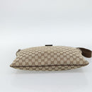 GUCCI GG Canvas Shoulder Bag Beige Silver 90477 Auth 186195A-5