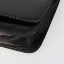 PRADA Chain Shoulder Bag Leather Black Silver Auth 186197A-9