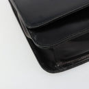 PRADA Chain Shoulder Bag Leather Black Silver Auth 186197A-14