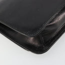 PRADA Chain Shoulder Bag Leather Black Silver Auth 186197A-16