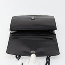 PRADA Chain Shoulder Bag Leather Black Silver Auth 186197A-18