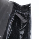 PRADA Chain Shoulder Bag Leather Black Silver Auth 186197A-20