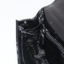 PRADA Chain Shoulder Bag Leather Black Silver Auth 186197A-21